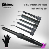6 in 1 Hair Curler With 6 Interchangeable Curler Set