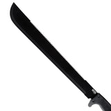 SOG SOGfari 18" Machete MC02-N - Hardcased Black Blade w/Saw Back, Rubber Handle, Nylon Sheath