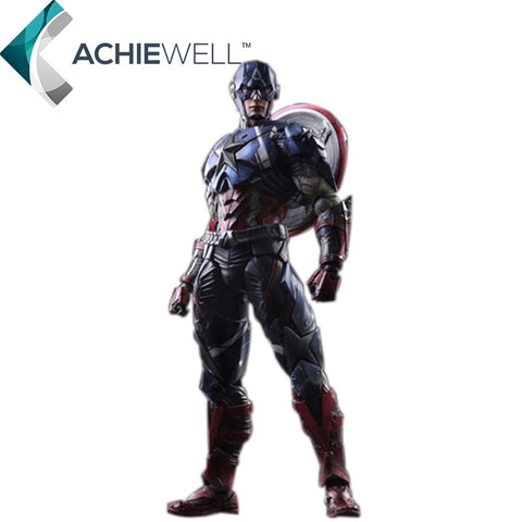 New Marvel PLAY ARTS KAI Huperheros Avengers Captain America PVC 27cm Action Figure Fan Collectible Model Kids Toys Gift Dolls