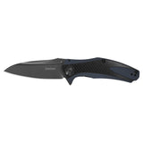 Kershaw Natrix-Carbon Fiber Pocket Knife (7007CF); 3.25 in. 8Cr13MoV Titanium Carbo-Nitride Coated Blade; 3D-Machined G10 Handle with Carbon Fiber Overlay, Flipper