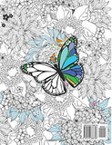 Adult Coloring Book: Butterflies and Flowers : Stress Relieving Patterns (Volume 7)
