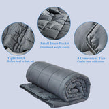 Weighted Blanket(15 lbs, 48''x72'', Twin Size), Blanket with 100% Cotton Material and Glass Beads-Dark Grey