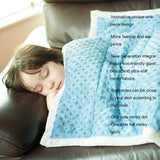 Daverose Minky Dot Weighted Blanket | One Piece Design | Full/Queen/King Bed (Azurite Minky Dot/Light Grey, 48"x72" | 12lbs)