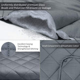 Weighted Blanket for Adult and Kids, 10 lbs 41”x 60”, Breathable Cotton and Premium Glass Beads (Grey)