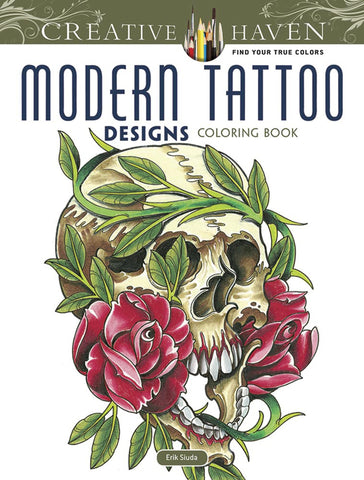 Creative Haven Modern Tattoo Designs Coloring Book (Creative Haven Coloring Books)