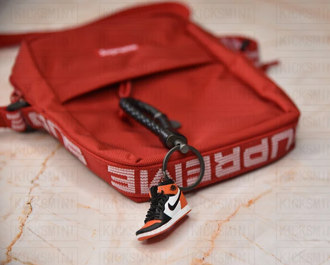 Handcrafted AJ1 "Shattered Backboard" 3D Mini Keychain with Box and Bag