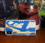OFF-WHITE 3D chicago "UNC" Textured 3D iPhone Cases - White/Blue