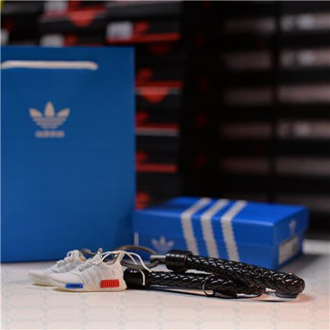 Adidas NMD "OG White" 3D Mini Sneaker Keychain with Box and Box